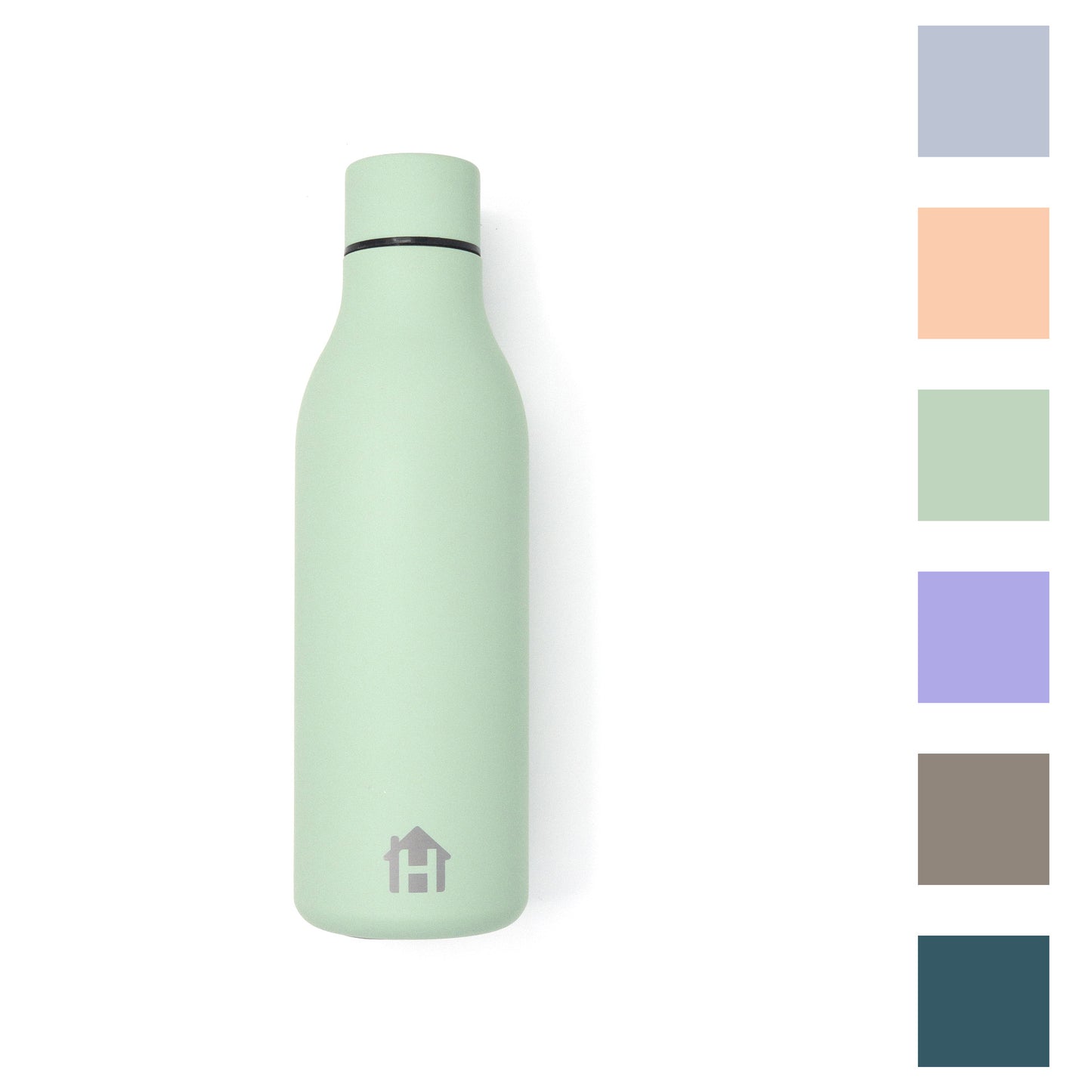 HOME UNIVERSAL | BOTELLA TERMO 550ML | TACTO SEDA (VERDE MENTA)