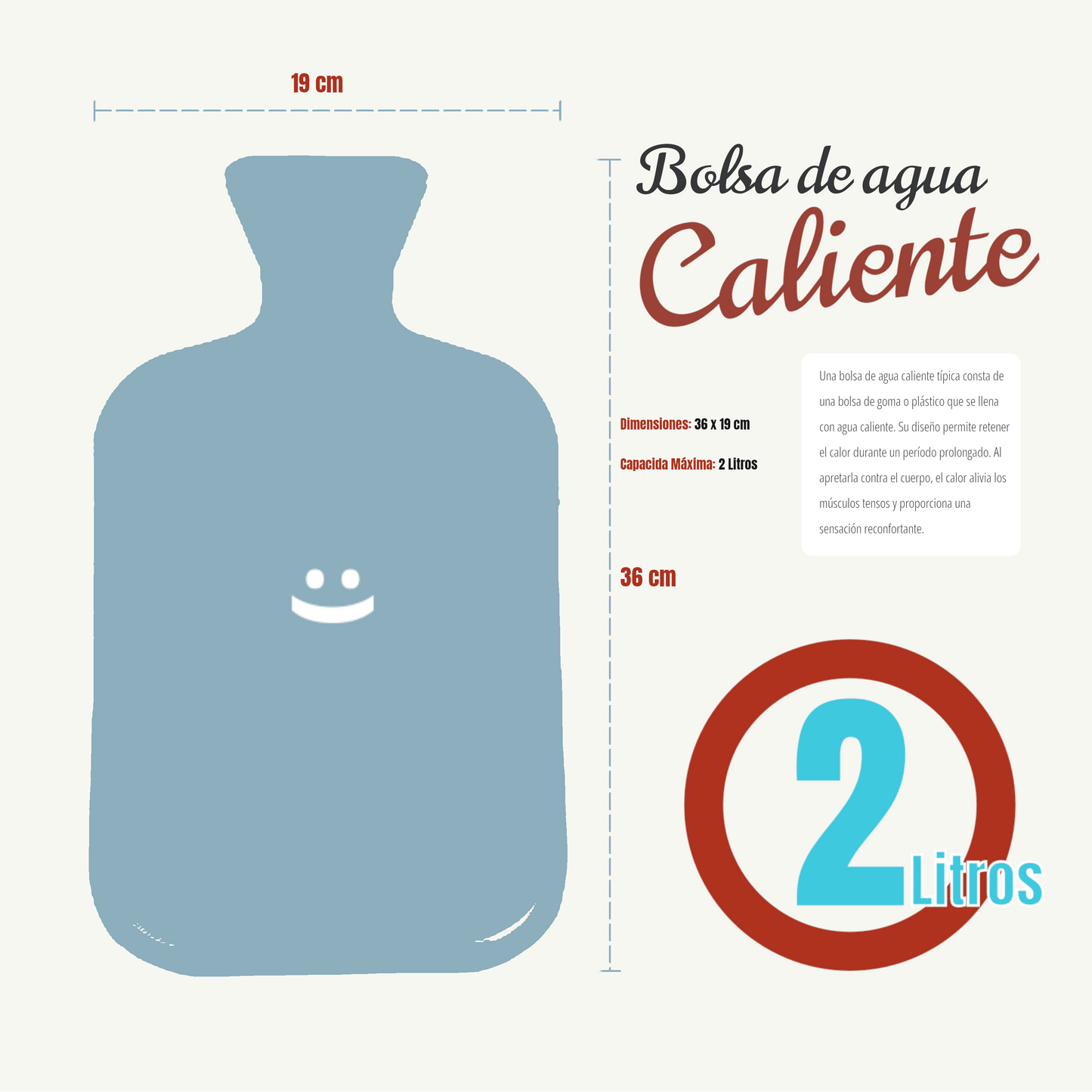 Home Universal | Bolsa de Agua Caliente (Wild, Rosa Claro)