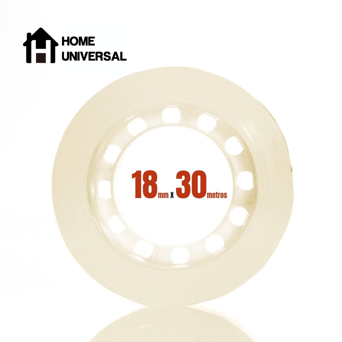 HOME UNIVERSAL | Lote Celo de Oficina 18mm*30 m | Cinta Adhesiva Transparente Escolar Oficina (Blanco)