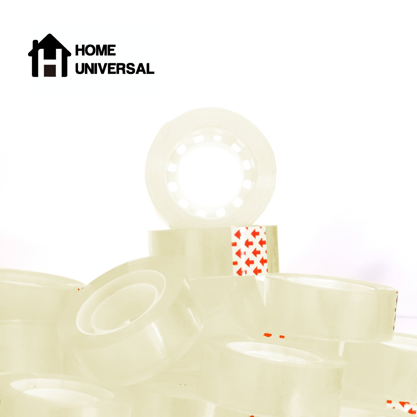 HOME UNIVERSAL | Lote Celo de Oficina 18mm*30 m | Cinta Adhesiva Transparente Escolar Oficina (Blanco)