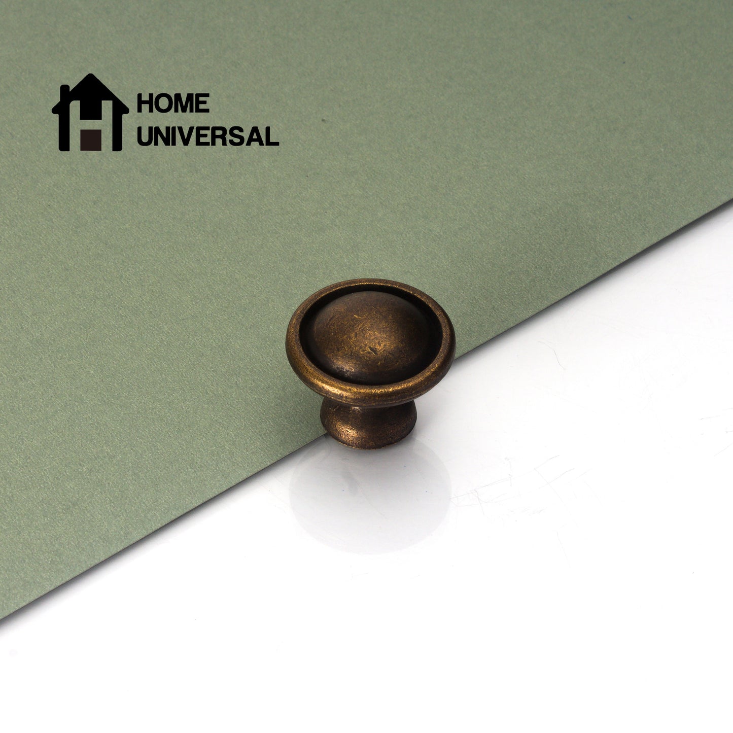 HOME UNIVERSAL | Pack 6 Pomos Latón Patinado para Armarios | Pomos Tiradores Metálicos | Material de Reforma Muebles Deluxe | Pomos Vintage Retro | (MODELO IV)