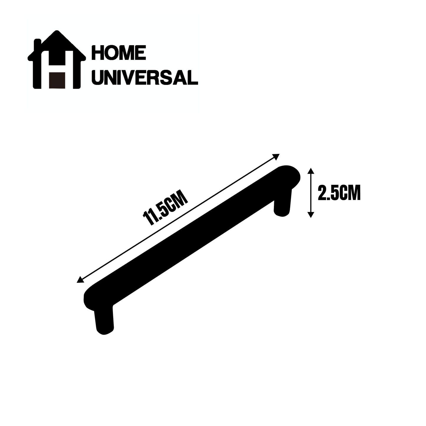 HOME UNIVERSAL | 6 Tiradores Metálicos Dorados Minimalistas | Aleación de Aluminio | Premium | (Tirador Ovalado Corto)