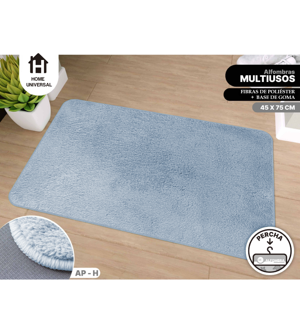 Home Universal® Alfombra para el baño Alfombra Mediano Suave y Esponjosa Alfombras Peludas Que no se Desprenden Alfombra Motley Tie-Dye Alfombras Modernas para Interiores（Azul)