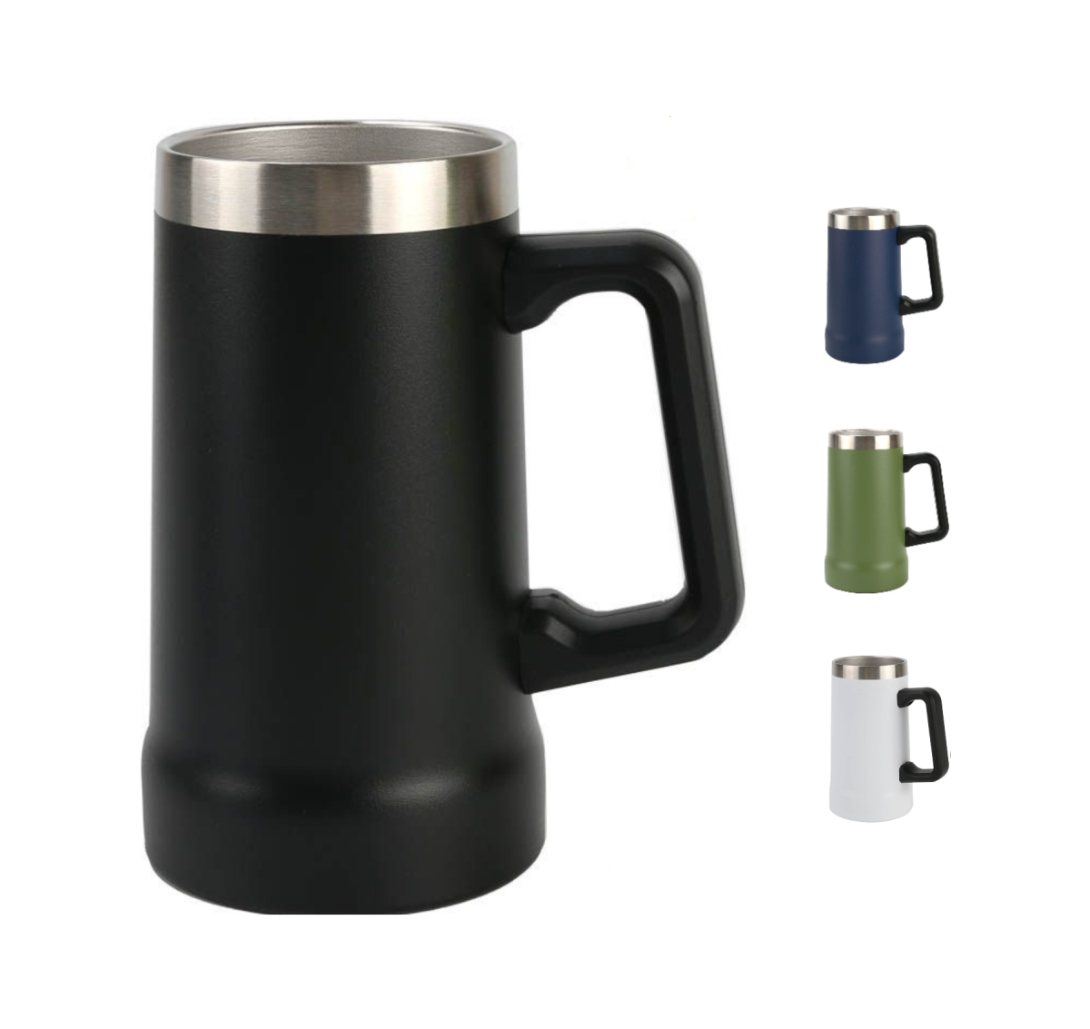 Home Universal ® Jarra Termo de Acero Inoxidable para Cerveza (Negro) - Mantiene Frío hasta 5 Horas | Perfecta para Camping