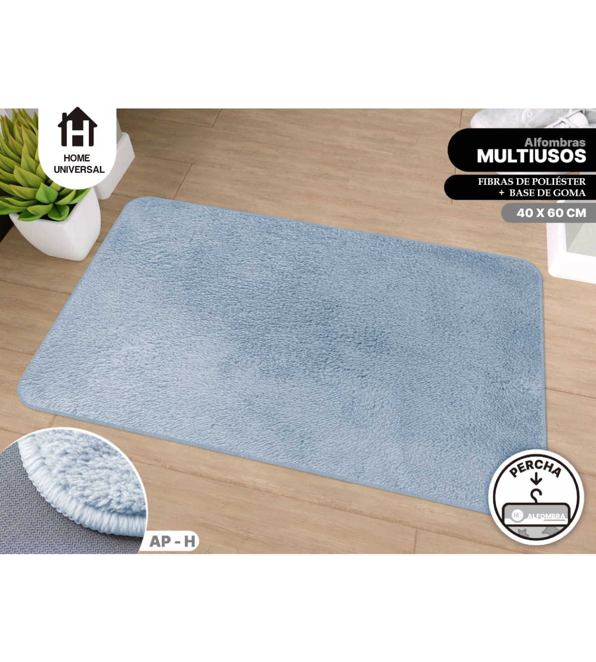 Home Universal® Alfombra para el baño Alfombra Mediano Suave y Esponjosa Alfombras Peludas Que no se Desprenden Alfombra Motley Tie-Dye Alfombras Modernas para Interiores（Azul)