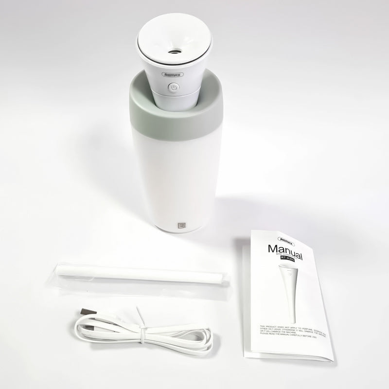 REMAX Humidificador Con Luz LED, Difusor Aromaterapia, Humidificador Ultrasónico, Conexión De USB, Para Viaje/Oficina/Hogar/Coche