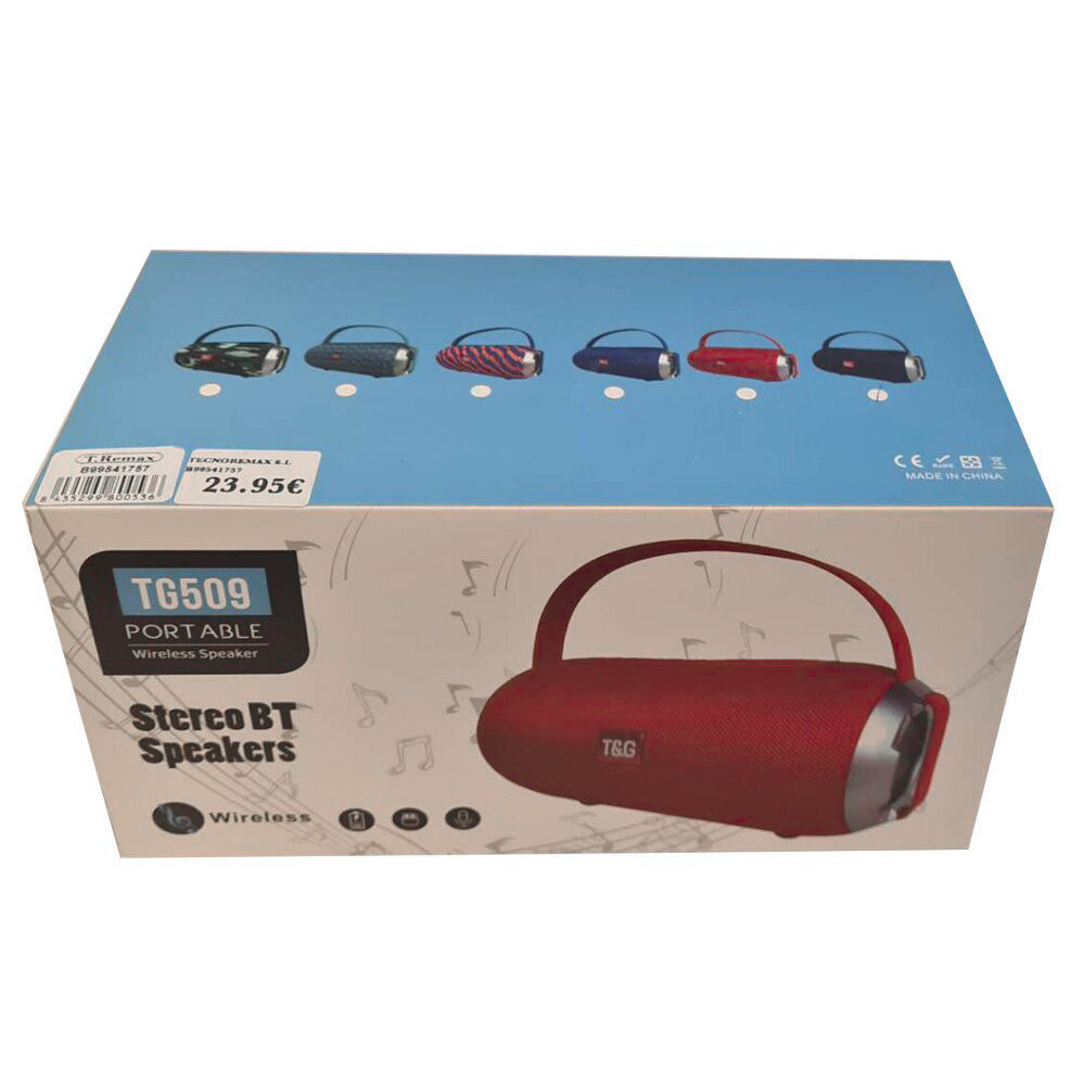 Altavoz portátil Bluetooth, lleva Radio FM, micrófono integrado, Reproductor de Pen-drive, tarjeta TF, AUX