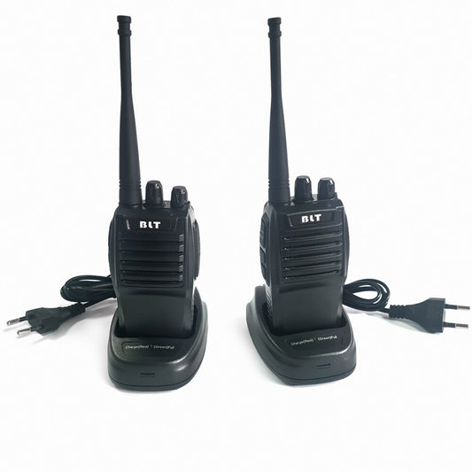 BLT N96 Walkie-Talkie Profesional, Radio Portátil de Dos Vías,16 Canales,2 unds con Base de Cargador Incluido,1800mAh