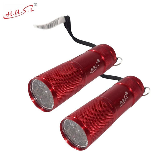 HUSL Linterna LED Alta Potencia de Táctica, Mini Antorcha de Mano con cuerda, Luz para Ciclismo/ Montañismo/ Camping/ Senderismo/ Emergencia, Con Pilas AAA Incluidas Linterna Portátil (2 PACK)