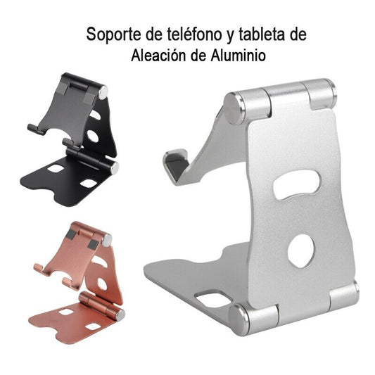 Soporte mesa para móvil tableta ajustable, soporte multi-ángulo de metal para teléfono móvil universales