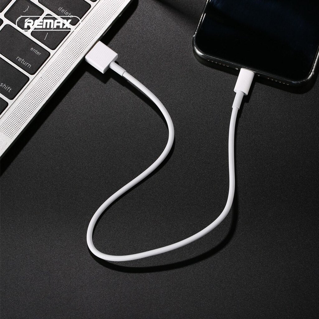 REMAX RC-120i Cable USB Corto y Resistente 2.1A de Lightning(iPhone),Cable para Carga de Teléfono Móvil o Pasar Datos,30cm