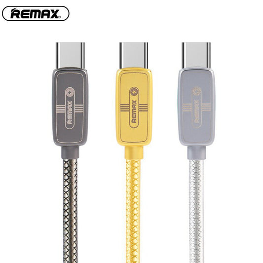 REMAX RC-098a Cable Flexible y Resistente 2.1A USB a Tipo-C, Cable para Carga de Teléfono Móvil o Pasar Datos,100cm