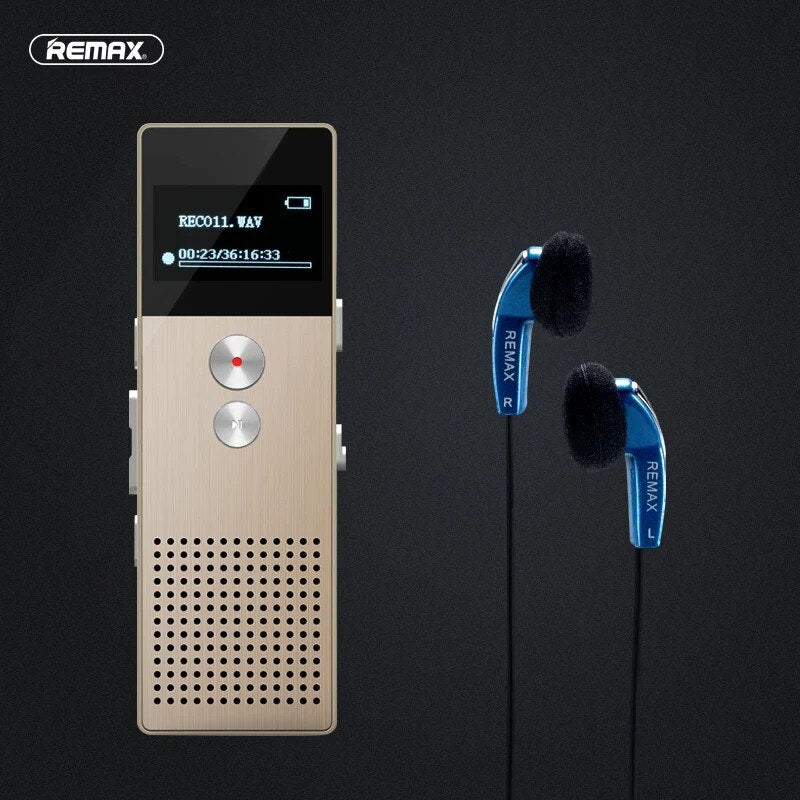 REMAX RP1 Grabadora de Voz Digital Profesional, Grabadora de Audio Portátil de Negocios, con Alta Definición