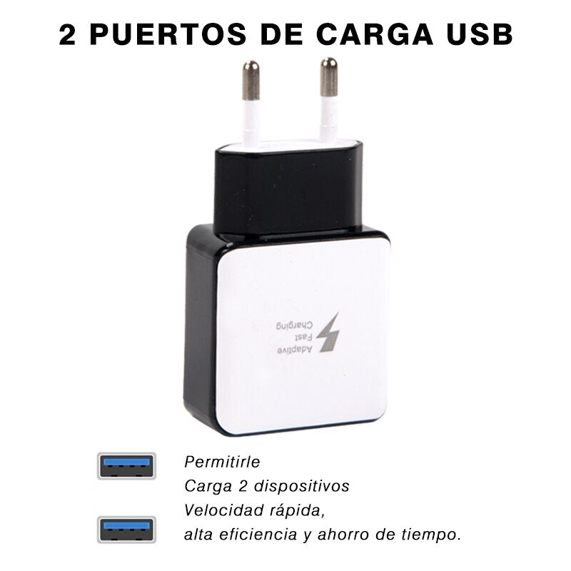 T.REMAX Cargador Enchufe Adaptador USB con Cable, Cargador Móvil Rápido con Cable 1.2M de Carga para móvil Inteligente- Blanco