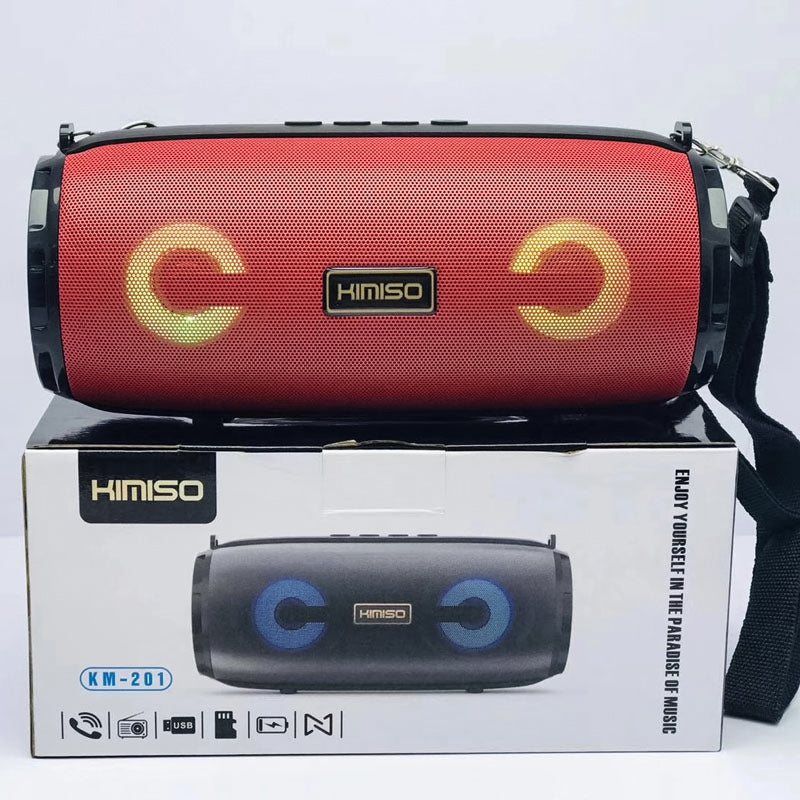 Kimiso KM-201 Altavoz portátil Bluetooth, Altavoz con luz nocturna LED, con Radio FM, puertos para tarjeta TF/AUX/Pen-drive, Altavoz Portátil Estéreo