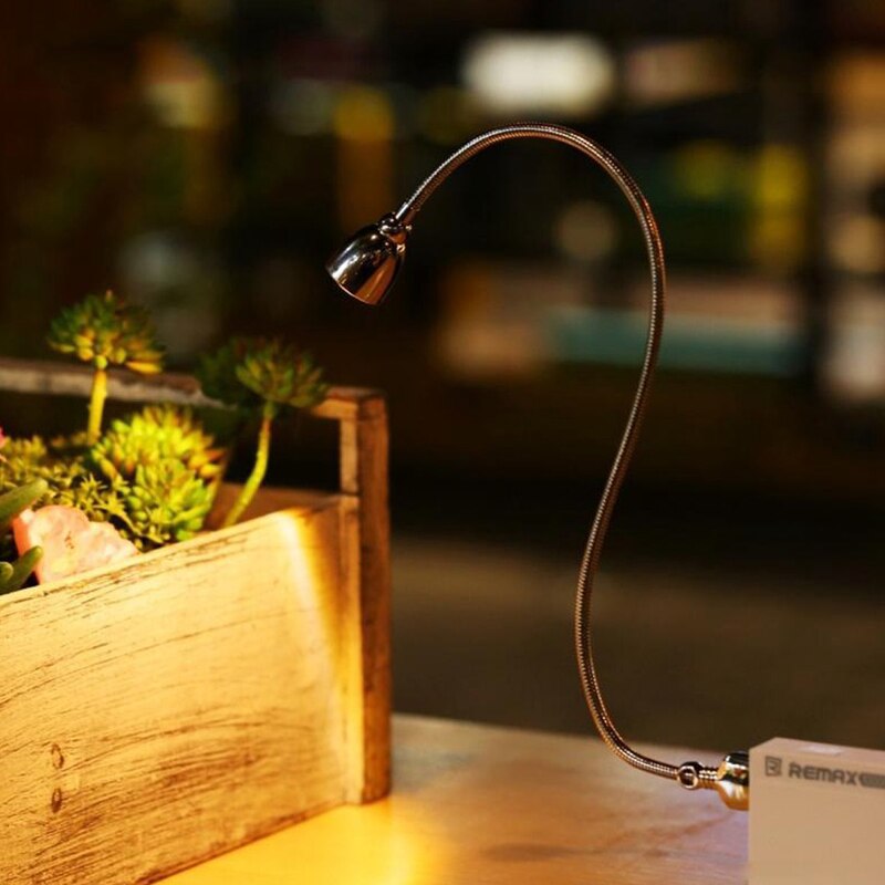 REMAX Lámpara De LED USB Para Leer, Lámpara Portátil De Bolsillo, Brazo Flexible, 50LM