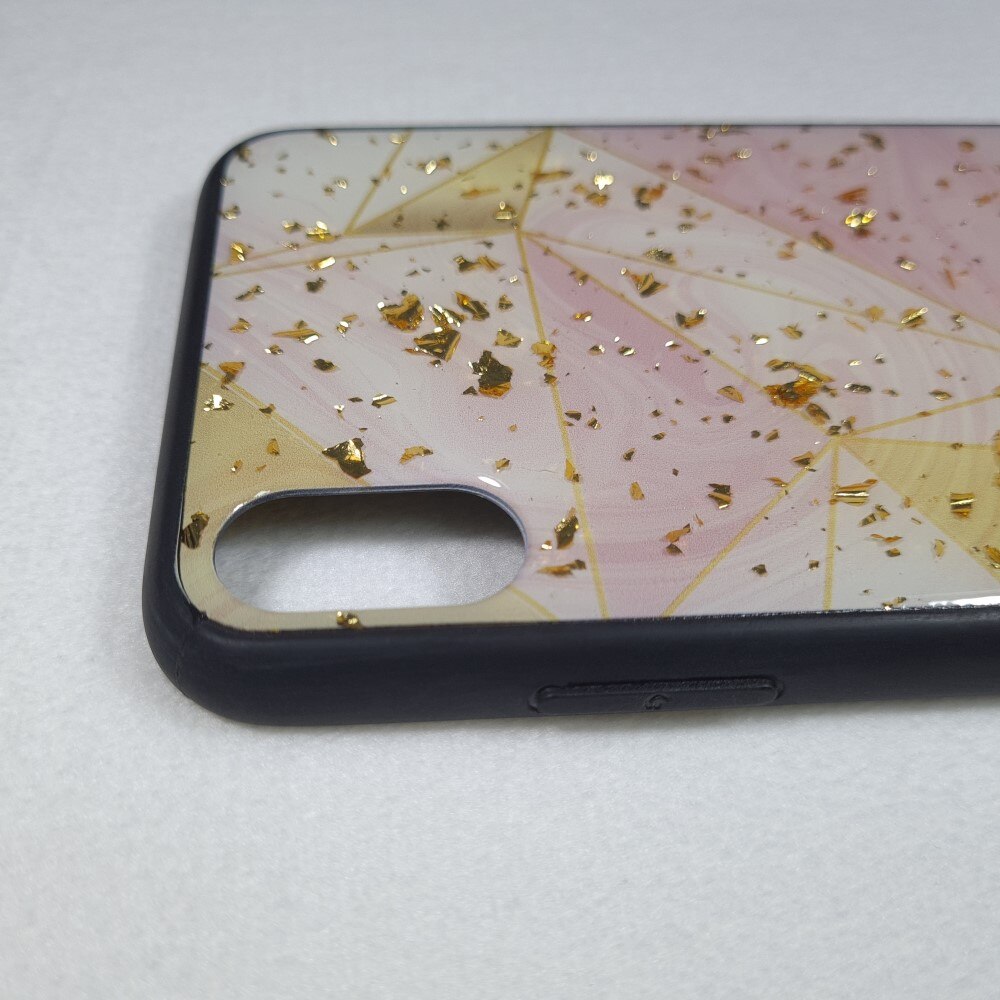 Funda de Móvil de Lujo brillante para iPhone, Fundas de multicolor con purpurinas dorados, Carcasa de Móvil para iPhone XS Max