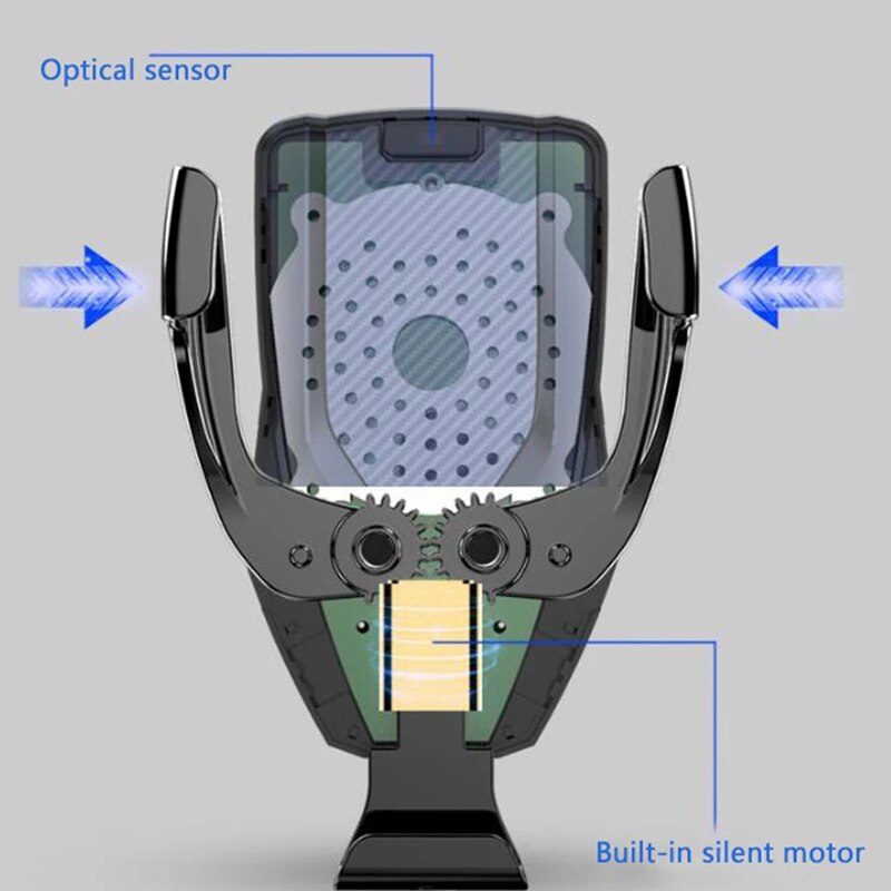 T.REMAX M8 Soporte automático de móvil con carga inalámbrica Qi 10W para coche, con pinza para la salida del aire acondicionado