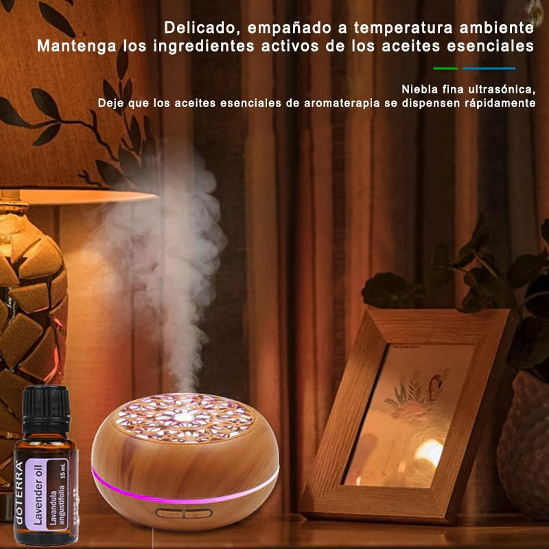 Difusor de aromaterapia de aceites esenciales para aceites esenciales, con  luces de 7 colores, humidificador de apagado automático sin agua,  vaporizador de aire de niebla fría, para bebés, olor a aromaterapia en