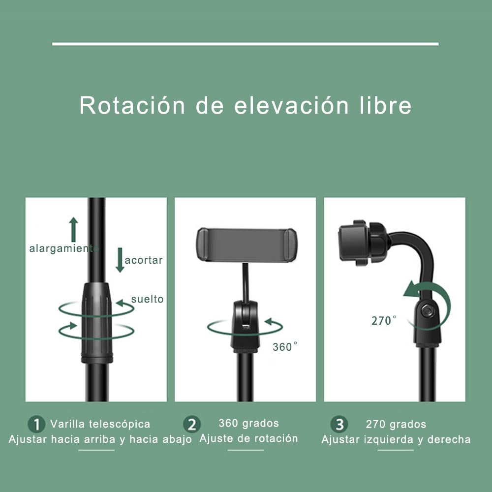 Soporte Universal Retráctil para Teléfono Móvil en Vivo Soporte de Escritorio, para transmisión en vivo, vídeos de Youtube