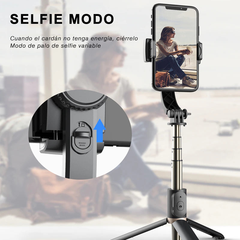 Tripode Palo Selfie Con Bluetooth Estabilizador Con Luz Led