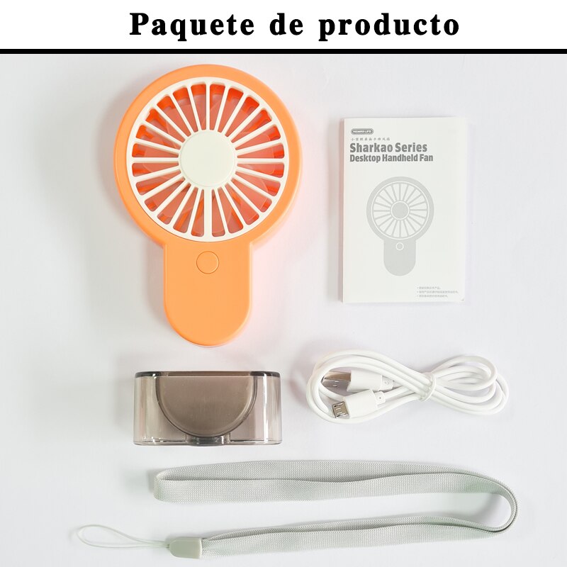 Mini Ventilador De Bolsillo Portátil,3 Modos De Velocidad Para Viajes En Aire Libre, Recargable Con Cable Micro USB