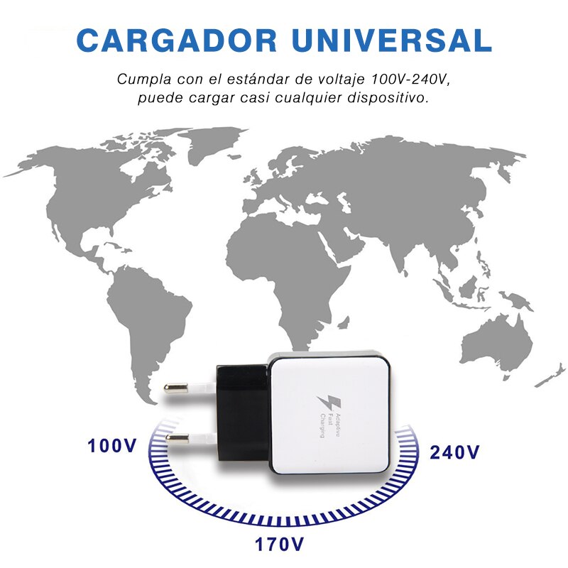 T.REMAX Cargador Enchufe Adaptador USB con Cable, Cargador Móvil Rápido con Cable 1.2M de Carga para móvil Inteligente- Blanco
