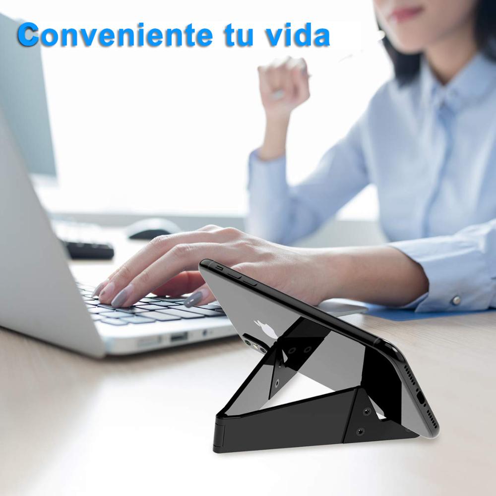 Soporte Universal Plegable para Teléfono Móvil, Mini Forma de V Soporte Ajustable Portátil para Smartphone y Tableta