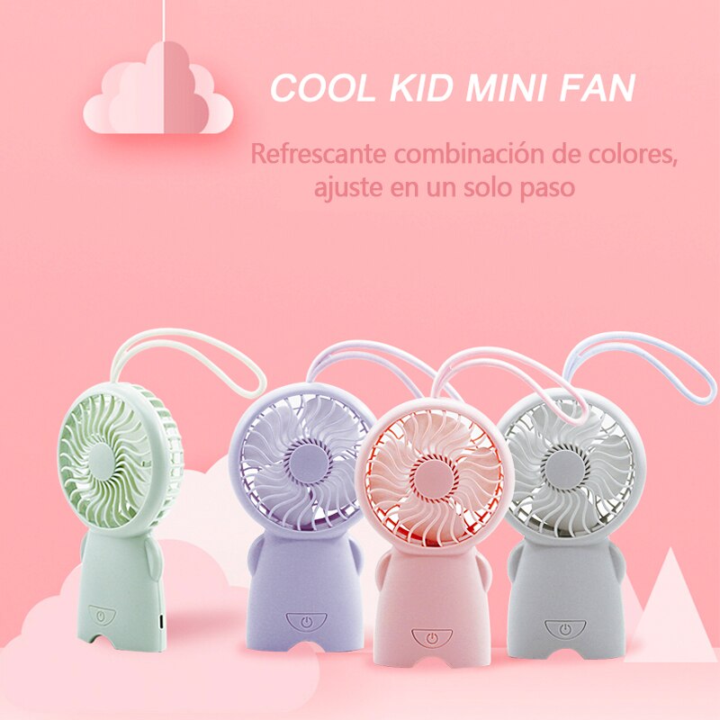 Cool Kid Mini Ventilador portátil con USB del refrigerador del recargable Mini ventilador de viaje al aire libre de la Oficina