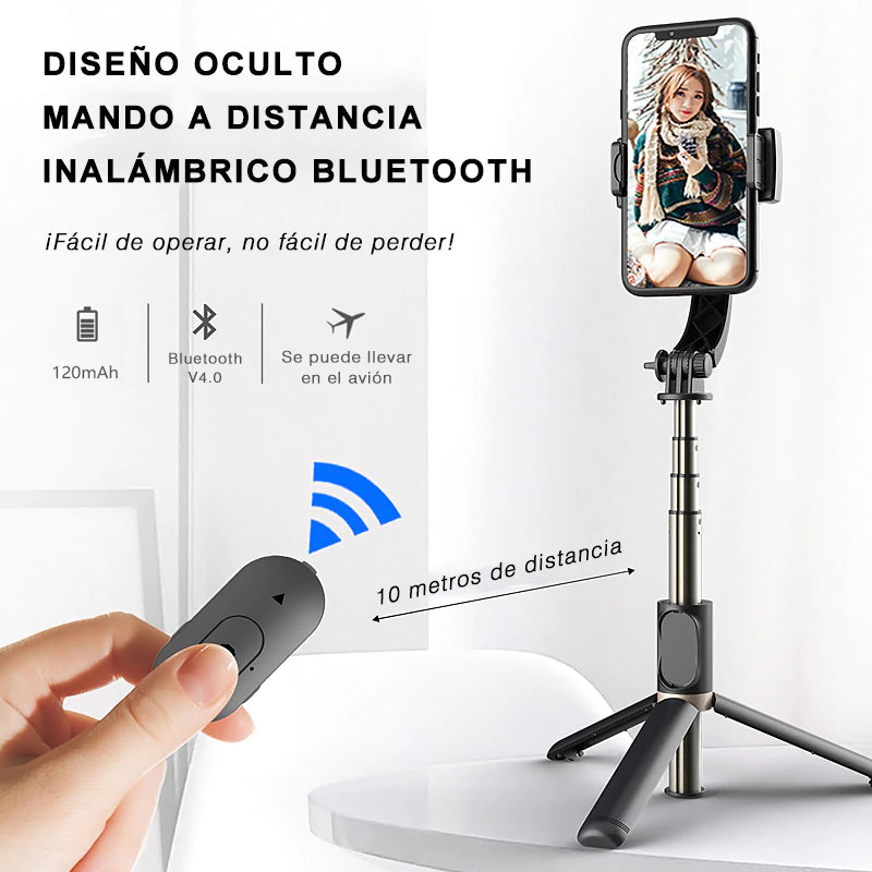 Palo Selfie estabilizador para Móvil con trípode integrado + Mando