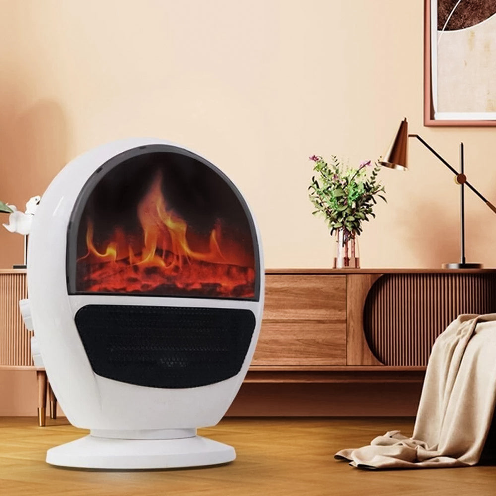 Calentador Eléctrico de Pie de 500-1500W,con Diseño de Chimenea, Seguro y Silencioso, Calentador de Aire para Interior