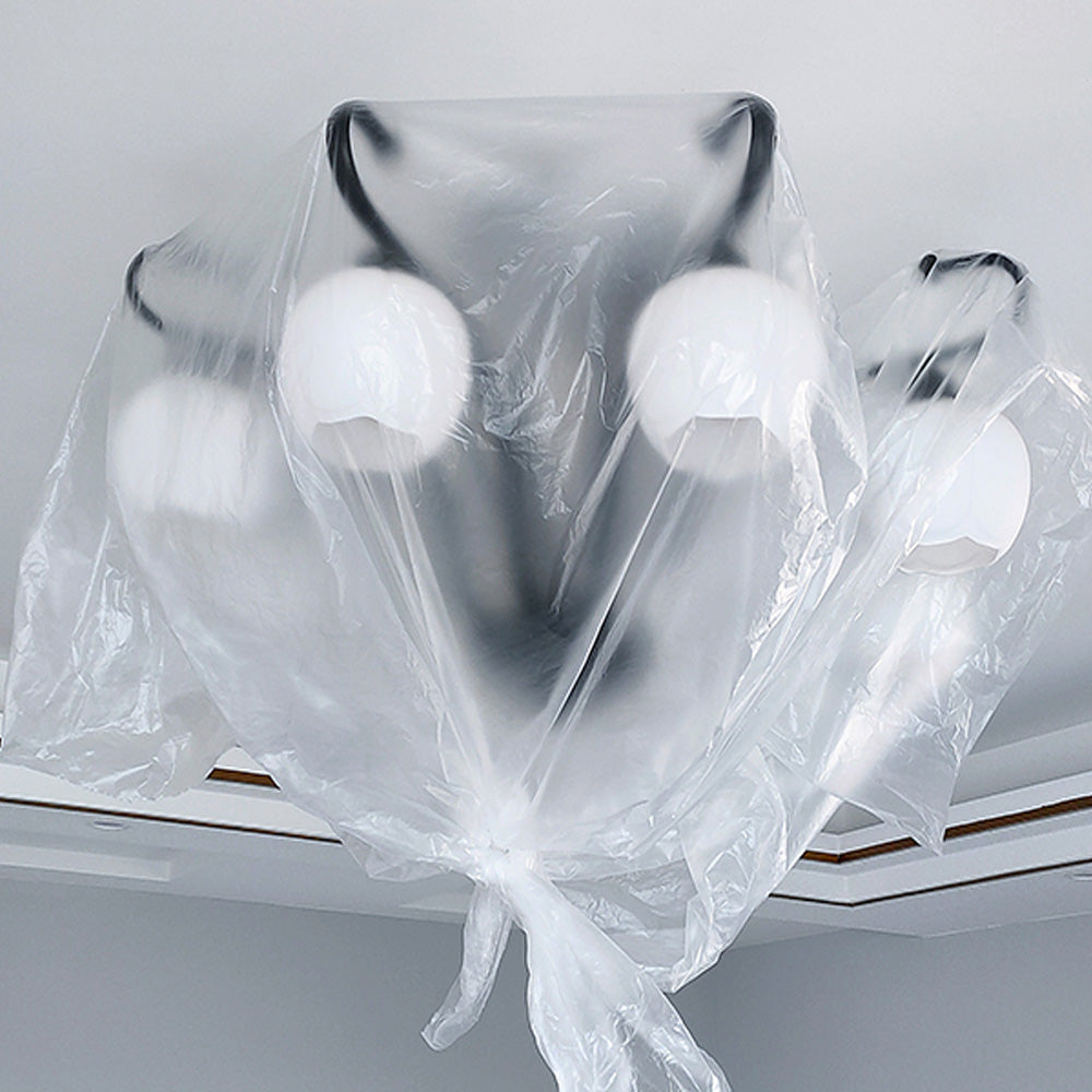 Tradineur - Pack de 6 protectores cubre todo de plástico, cobertor  antipolvo y lluvia de polietileno, cubrir muebles (Transparen