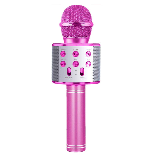 Micrófono con altavoz inalámbrico Bluetooth WS-858 de mano para Karaoke reproductor USB KTV