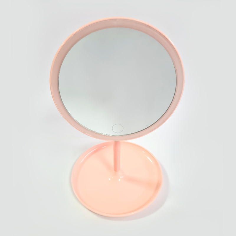 Espejo De Maquillaje Con Luz LED, Espejo Redondo, Con Sensor Táctil, Potencia Ajustable, Recargable Con Cargador